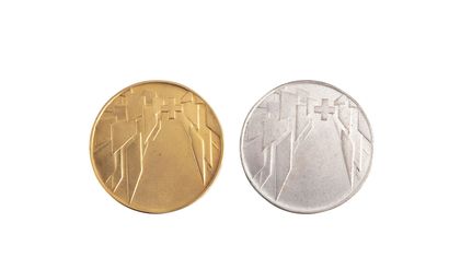 null Suisse : Médaille en or Exposition Nationale Suisse. Lausanne. 1964. Or 900/1000e....