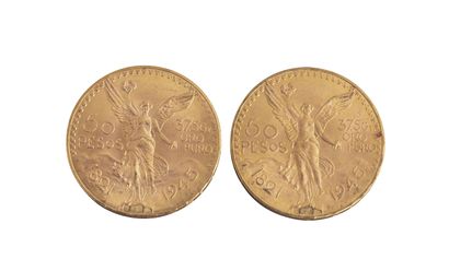 null Mexique : 2 pièces de 50 Pesos 1945. SUP



Non reproduit au catalogue