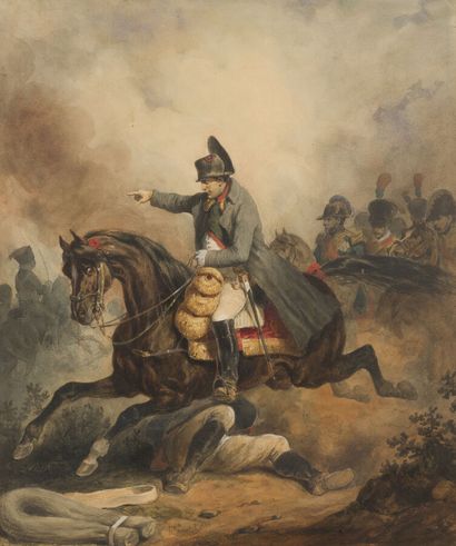 null Hippolyte BELLANGE (1800-1866)

Napoléon à cheval

Aquarelle gouachée sur esquisse...