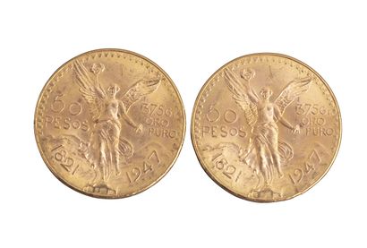 null Mexique : 2 pièces de 50 Pesos 1947. SUP



Non reproduit au catalogue