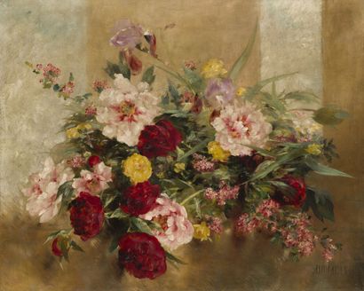 null A. BRUMENT

Jetée de fleurs, 1893

Huile sur toile signée en bas à droite et...