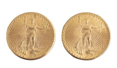 null Etats-Unis : 2 pièces de 20 Dollars Saint Gaudens 1927 et 1928. qSUP



Non...