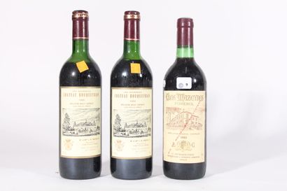 null 1986 - Château Bouqueyran
Moulis en Médoc Red - 2 bottles 
1982 - Clos Mazeyres
Pomerol...