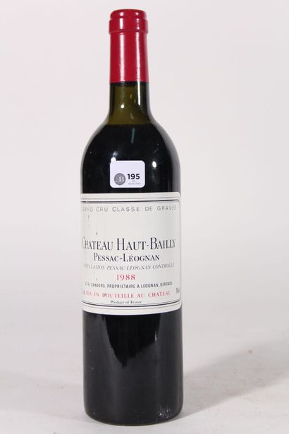 null 1988 - Château Haut-Bailly
Pessac Leognan Rouge - 1 blle (TLB)