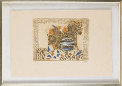 null LOUTTRE B. (1926-2012)
Untitled
Embossed color etching countersigned in pencil...