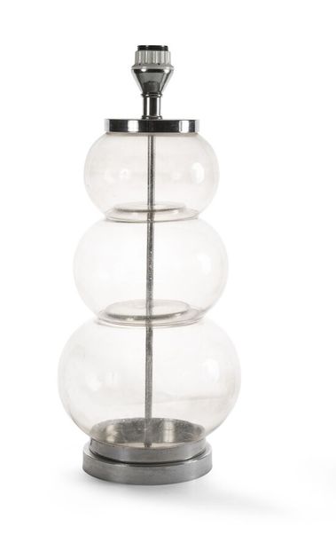 null WORK OF THE 1970S
Important lamp with three spheres in steps.
Chromed metal,...