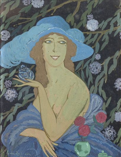 Sacha ZALIOUK (1887-1971)
Jeune femme, 1920
Gouache...