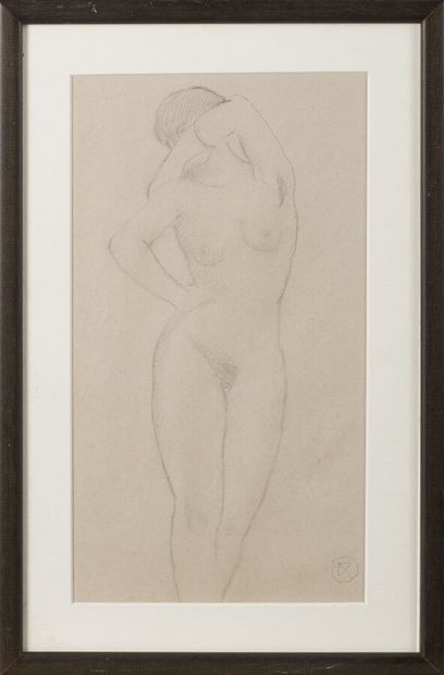 null Ramiro ARRUE (1892-1971)
Standing model
Drawing in black pencil, signed with...