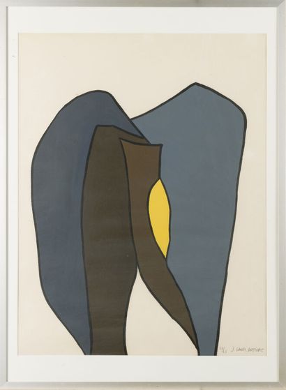 null Joan GARDY ARTIGAS (Né en 1938)
Composition abstraite
Lithographie couleurs,...