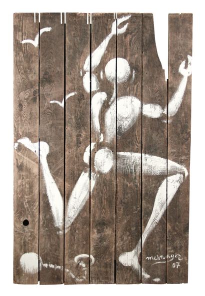 null Jérôme MESNAGER (Né en 1961)
Palissade 2007
Peinture sur palissade en bois,...