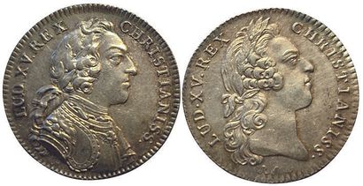 null Louis XV. 2 silver tokens: Extraordinary of the Wars 1745 (F.A 826) and 1763...