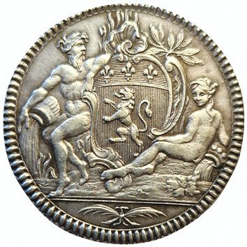 null Lyonnais. Consulate of Lyon. Jean-Mathieu Chancey. 1774. Silver token. F .A...