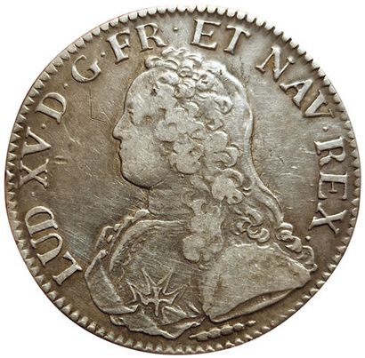 null Louis XV. Ecu aux branches d'olivier. 1726 X. Amiens. 29,24grs. Gad.321. qT...