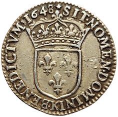 null Louis XIV. Twelfth of ecu with the long wick. 1648 K. Bordeaux. 2,18grs. Gad.112...
