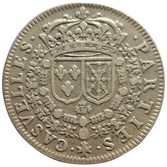 null Louis XIV. Parties Casuelles. 1652. Jeton argent. F.A 2607. Rare. TTB