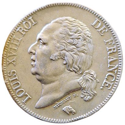 null Louis XVIII. 5 Francs 1824 Q. Perpignan. Gad.614. TTB+