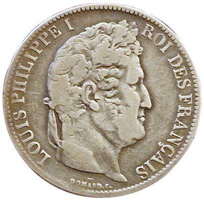null Louis-Philippe. 5 Francs laurel 1st type 1831 L. Bayonne. Tr. In relief. Gad.677a....