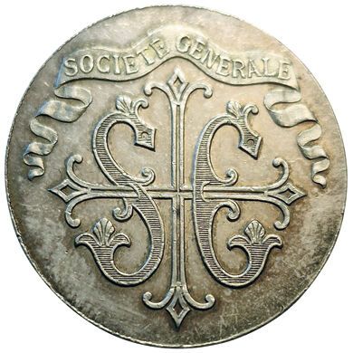 null Banques. Société Générale. Jeton initial (1860-1879). Abeille. SUP à SPL