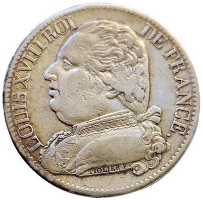 null Louis XVIII. 5 Francs au buste habillé 1815 M. Toulouse. Gad.591. TTB