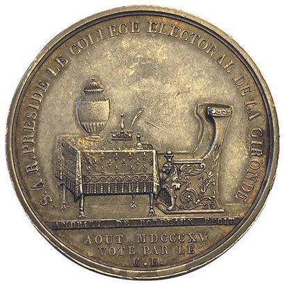null Silver medal : Electoral College of the Gironde, Louis d'Angoulême, President....