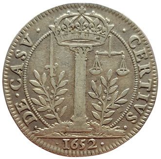 null Louis XIV. Casual parts. 1652. Silver token. F.A 2607. Rare. TTB