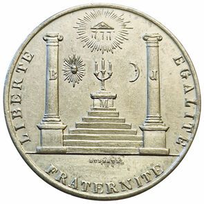 null Freemasonry. Orient of Havre. N°38 l'Olivier Ecossais. 10.X.5829. Silver token....