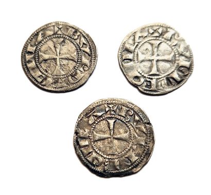 null Aquitaine. Lot of 3 denarii : William IX or X. Bd.462 and 464. TTB+.
