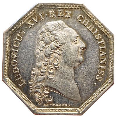 null Louis XVI. Silver token. 3rd type. Chamber of Commerce of Bordeaux. Carde 418....
