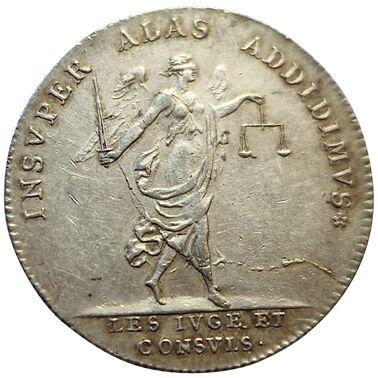 null Louis XV. Les Juges et Consuls. N.D. Jeton argent. F.A 4769. SUP