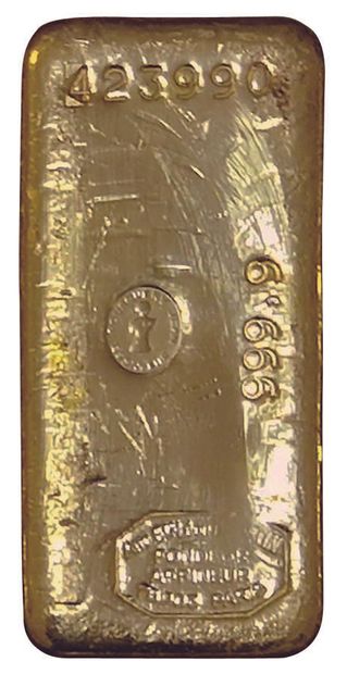 Gold ingot. 999,9grs. With its certificate...
