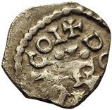 null Vienna (?). A/ SANNONNO. Stylized head. R/ COI + DO. Central cross and globules....