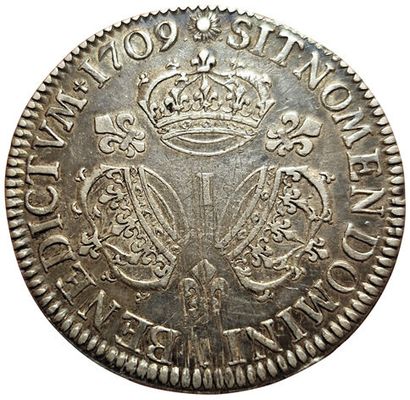 null Louis XIV. Ecu with 3 crowns. 1709 I. Limoges. 30,30grs. Gad.229 (R3). 216036...