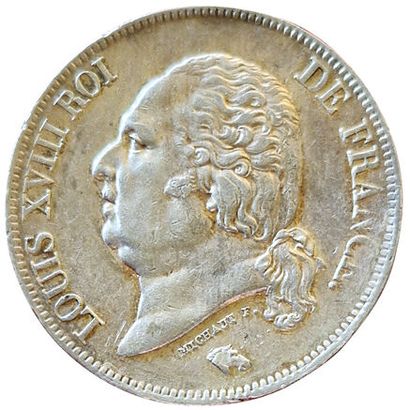null Louis XVIII. 5 Francs 1824 I. Limoges. Gad.614. TTB+