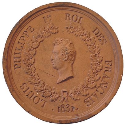 null Medal in Terracotta. Louis Philippe. General slaughterhouse of the city of Bordeaux....