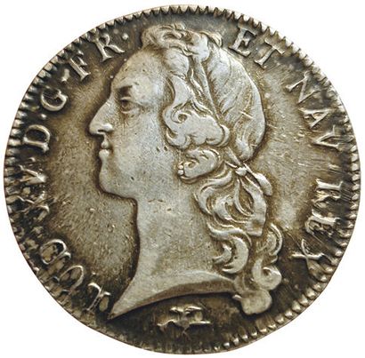 null Louis XV. Ecu au bandeau. 1763 D. Lyon. 29,20grs. Gad.322. TTB