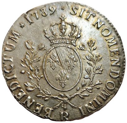 null Louis XVI. Ecu with olive branches. 1789 R. Orleans. 29,27grs. Gad.356. TTB...