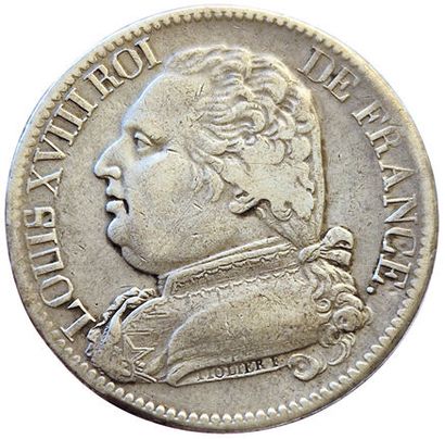 null Louis XVIII. 5 Francs au buste habillé 1815 I. Limoges. Gad.591. TTB