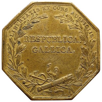 null Copper token. Chamber of Commerce of Bordeaux. N.D. By Tiolier. Carde 419. Rare...