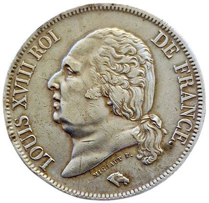 null Louis XVIII. 5 Francs 1817 K. Bordeaux. Gad.614. TTB