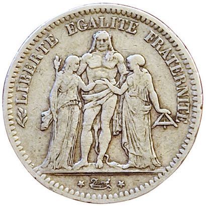 null 5 Francs Hercules 1849 K. Bordeaux. Gad.683. TB+.