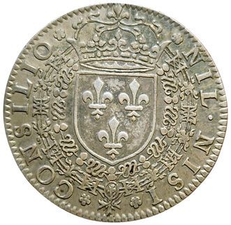 null Henry IV. Council of the King. 1602. Silver token. F.A 87. Rare! qSUP