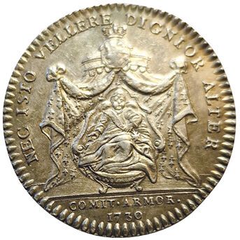 null Louis XV. States of Brittany. Saint-Brieux. 1730. Silver token. Dan.84C . SUP...