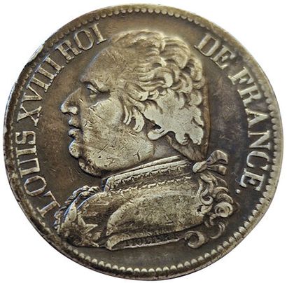 null Louis XVIII. 5 Francs au buste habillé 1814 K. Bordeaux. Gad.591. TTB