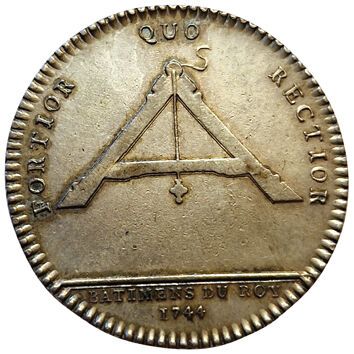 null Louis XV. Batiments du Roi. 1744. Jeton argent. F.A 3178. qSUP