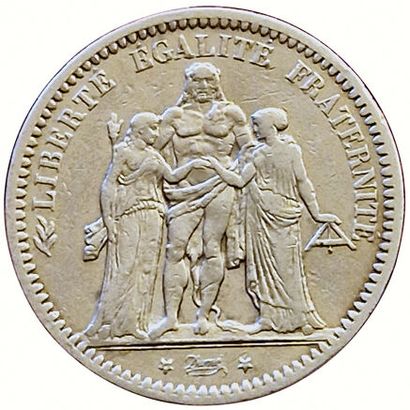 null 5 Francs Hercules 1871 K. Bordeaux. Gad.745. 74609 ex. Rare. VG+.