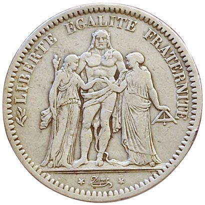 null 5 Francs Hercules 1872 A. Paris. Gad.745. qTTB