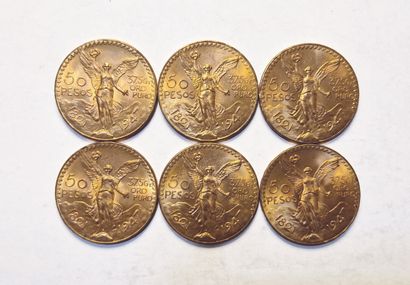 Mexico. Lot of 6 pieces of 50 Pesos 1947....