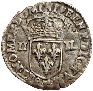 null Henry IV. Quarter of an ecu. 1603 T. Nantes. 9,53grs. Gad.597. TTB