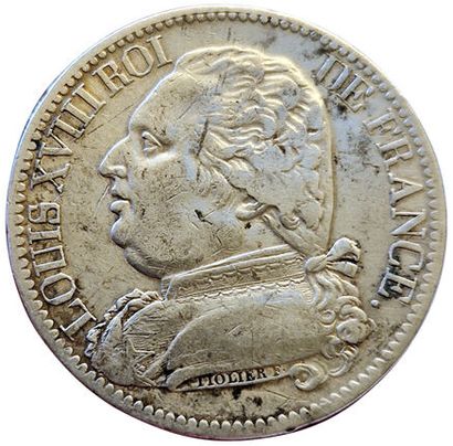 null Louis XVIII. 5 Francs au buste habillé 1815 A. Paris. Gad.591. TTB