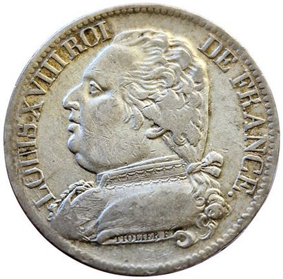 null Louis XVIII. 5 Francs with a dressed bust 1814 M. Toulouse. Gad.591. TTB